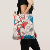 Elegante bloementuin:  naadloos design tote bag (Dichtbij)