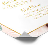 Elegante bloementuin | Pastel signaturedrankjes Poster (Hoek)