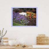 Elegante bloementuin poster (Keuken)