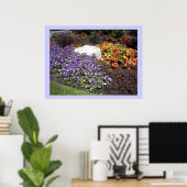 Elegante bloementuin poster (Thuiskantoor)