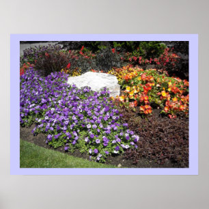 Elegante bloementuin poster