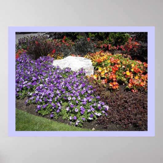 Elegante bloementuin poster (Voorkant)