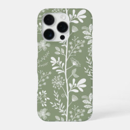 Elegante Bloementuin Reverie Salie Groene Botanisc iPhone 16 Pro Hoesje