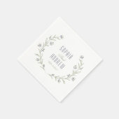 Elegante bloementuin rustieke bruiloft monogram servet (Hoek)