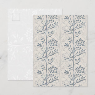 Elegante bloementuin silhouet kunst ansichtkaart briefkaart