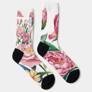 Elegante bloementuin Sokken