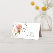 Elegante Bloementuin Trouwplaats Kaart Plaatskaartje (Achterkant)