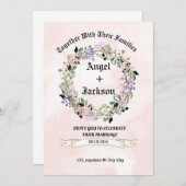 Elegante bloemenuitnodiging |  bruiloft I Kaart (Voorkant / Achterkant)