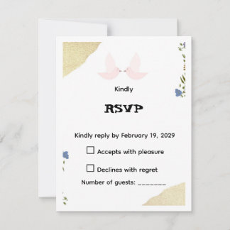 Elegante bloemenuitnodigingskaart voor RSVP Kaartje