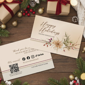 Elegante bloemenvakantie Bedankt Kaart invoegen