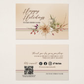 Elegante bloemenvakantie Bedankt Kaart invoegen (Voorkant /achterkant)