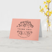 Elegante Bloemenverpleegster Caregiver Doctor Dank Kaart (Gele Bloem)