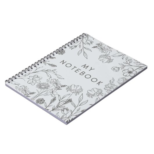 Elegante bloemenvibes notitieboek (Linkerzijde)