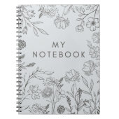 Elegante bloemenvibes notitieboek (Voorkant)