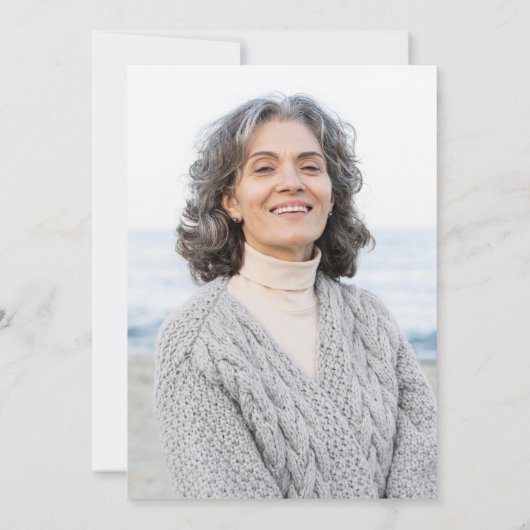 Elegante bloemenviering van het leven begrafenisfo kaart (Achterkant)