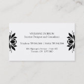 Elegante BloemenVisitekaartjes Visitekaartje (Achterkant)