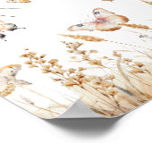 Elegante Bloemenvlinders Vrijgezellenfeest Teken Poster (Hoek)