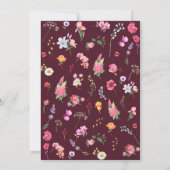 Elegante bloemenweide lente tuin bruiloft save the date (Achterkant)