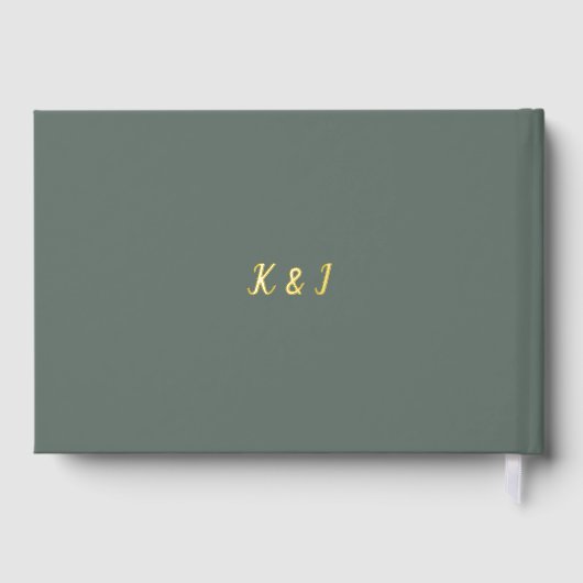 Elegante bloemenwijnstok gastenboek (Achterkant)