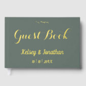 Elegante bloemenwijnstok gastenboek (Voorkant)