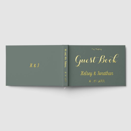 Elegante bloemenwijnstok gastenboek (Volledig)