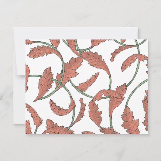 Elegante Bloemenwijnstokken Paar Passen getrouwd B Notitiekaartje (Achterkant)