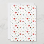 Elegante bloemenwinter bruiloft Bewaar de datum Kaart (Achterkant)