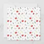 Elegante bloemenwinter bruiloft Bewaar de datum Kaart (Achterkant)