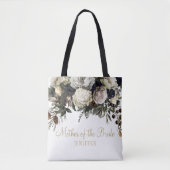 Elegante bloemenwinter chique bruiloft bruidsmeisj tote bag (Voorkant)