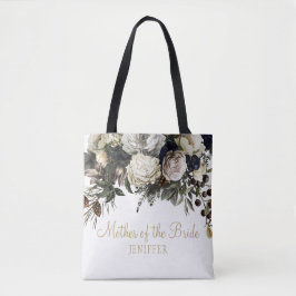 Elegante bloemenwinter chique bruiloft bruidsmeisj tote bag