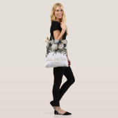 Elegante bloemenwinter chique bruiloft bruidsmeisj tote bag (Op model)