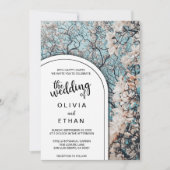 Elegante bloemenwitte rozen boom zomer bruiloft kaart (Voorkant)