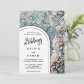 Elegante bloemenwitte rozen boom zomer bruiloft kaart (Staand voorkant)