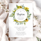 Elegante bloemenzonnebloemkrans kaart