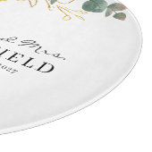 Elegante bloemenzonnekruid Eucalyptus op maat Snijplank (Hoek)