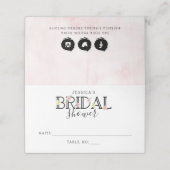 Elegante bloemetuin bruidsfeest plaatskaartje (Buitenkant ongevouwen)