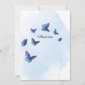 Elegante bloemetuinlijst kaart (Achterkant)