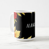 Elegante bloemframe koffiemok (Voorkant links)