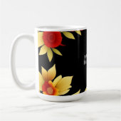 Elegante bloemframe koffiemok (Links)