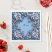 Elegante bloemframe servet (Insitu)