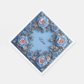 Elegante bloemframe servet (Hoek)