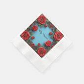 Elegante bloemframe servet (Hoek)