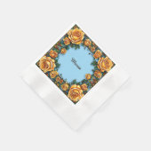 Elegante bloemframe servet (Hoek)