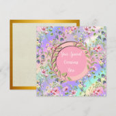 Elegante bloemframe: voor elke gelegenheid kaart (Voorkant / Achterkant)