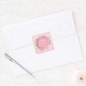 Elegante bloemframe: voor elke gelegenheid vierkante sticker (Envelop)