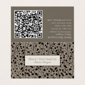 Elegante bloemgevouwen Visitekaartje Modern Beige (Buitenkant ongevouwen)