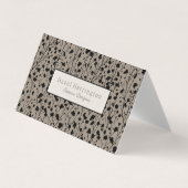 Elegante bloemgevouwen Visitekaartje Modern Beige (Voorkant)