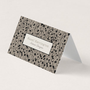 Elegante bloemgevouwen Visitekaartje Modern Beige