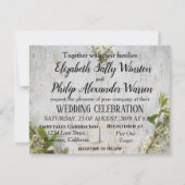 Elegante bloemhartige rustieke berkenbast bruiloft (Achterkant)