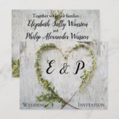 Elegante bloemhartige rustieke berkenbast bruiloft (Voorkant / Achterkant)